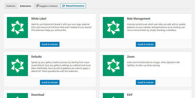 Расширения модуля