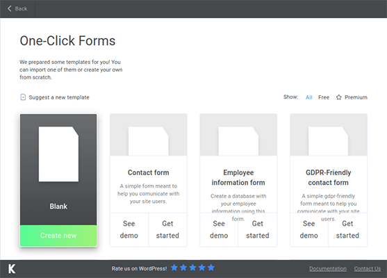 kali 表单创建新表单