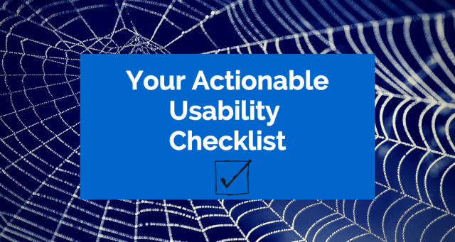 Ihre umsetzbare Usability-Checkliste