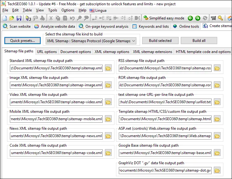 format file peta situs yang didukung