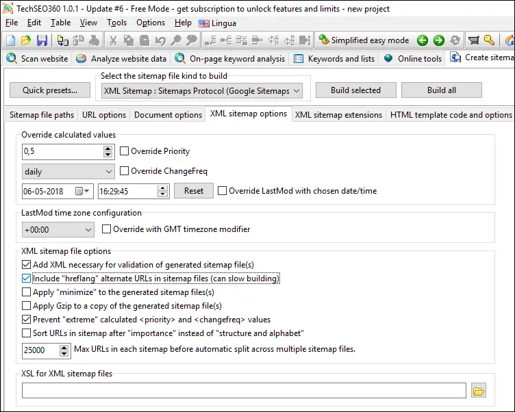 hreflang dalam peta situs XML