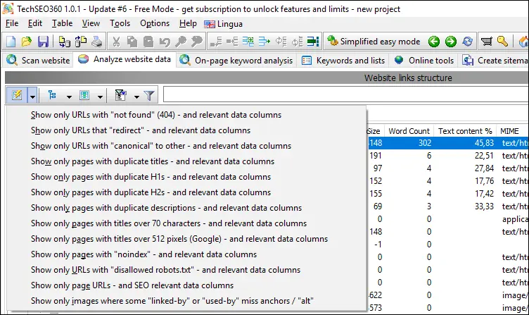 pilih dari laporan cepat yang telah ditentukan sebelumnya