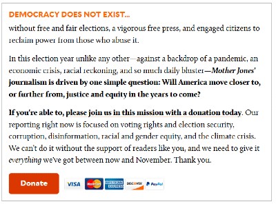 Пожертвования матери Джонс