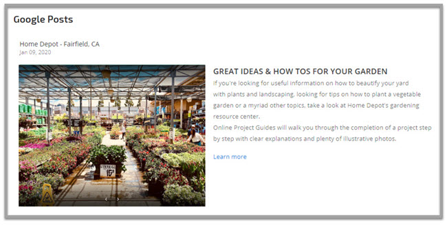 谷歌我的商家帖子