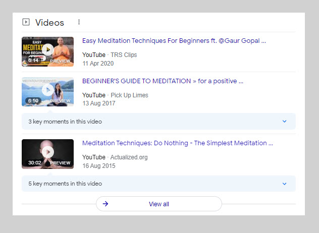 caixa de vídeo de técnicas de meditação