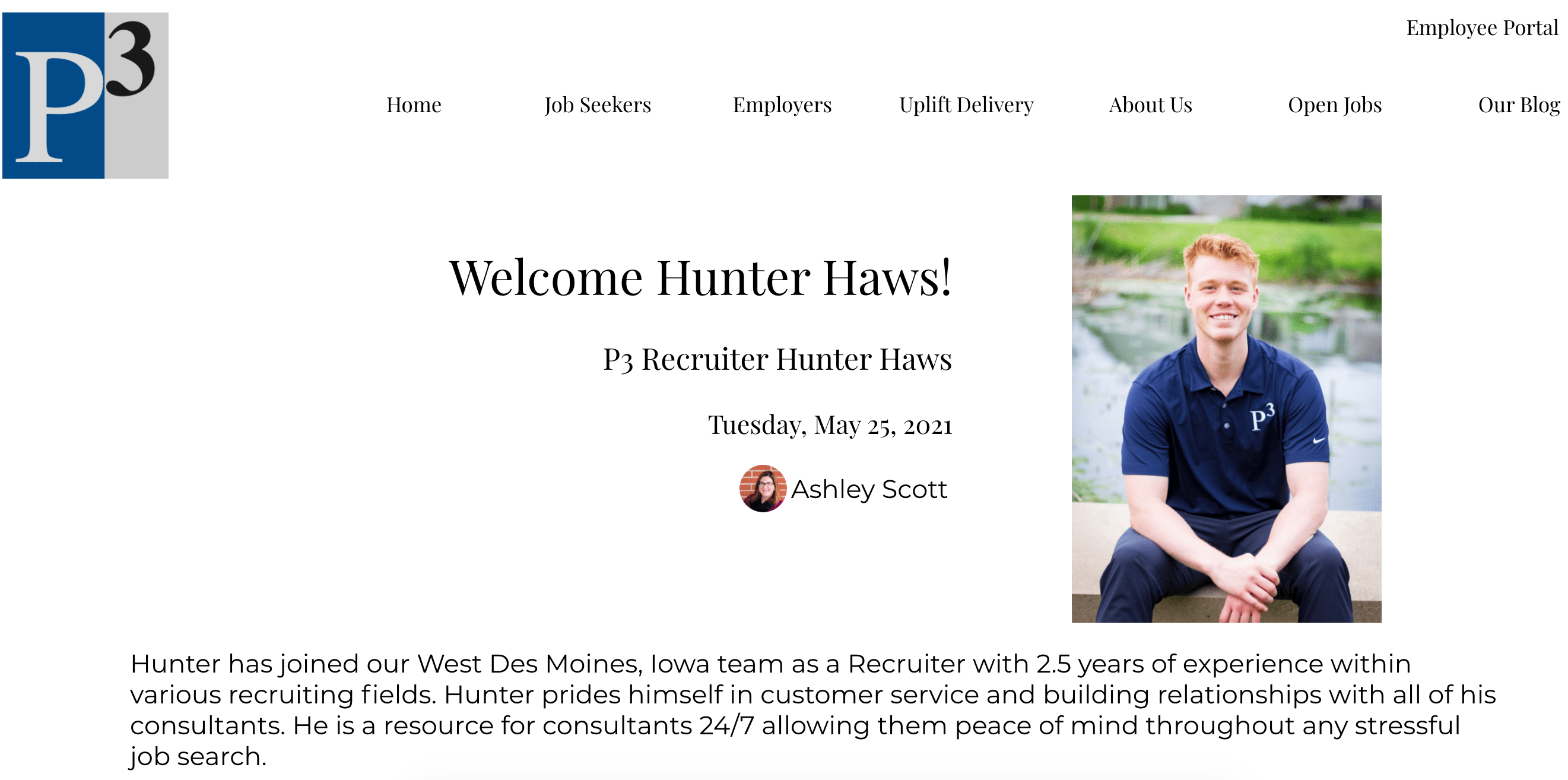 blog sobre nuevo empleado