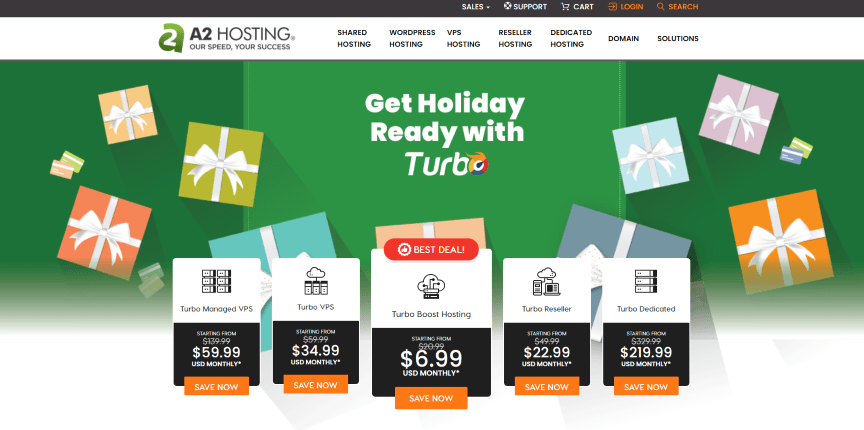 A2 Hosting الصفحة الرئيسية