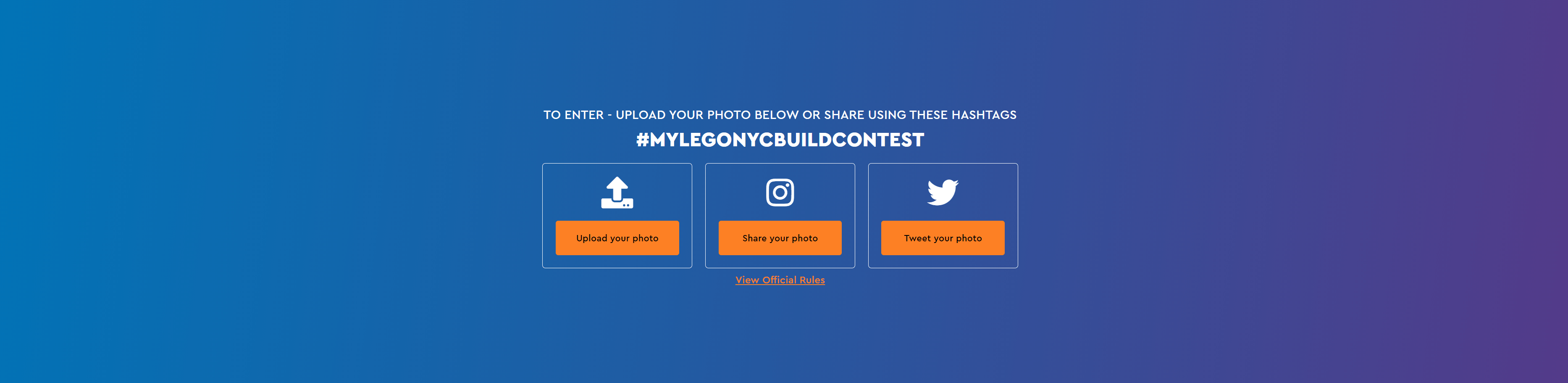 Оранжевые кнопки на целевой странице LEGO