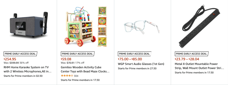 ผลิตภัณฑ์ดีลไลท์นิ่งที่ระบุไว้บนเว็บไซต์ของ Amazon