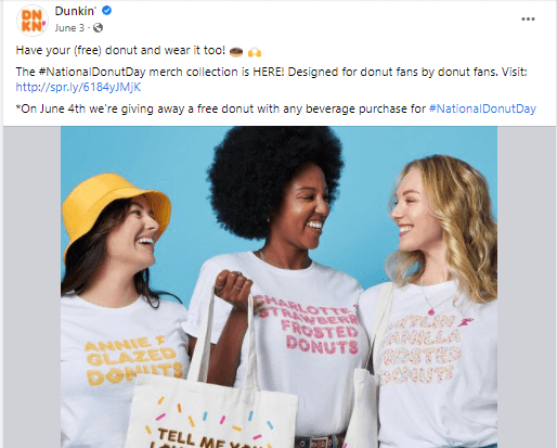 邓肯关于全国甜甜圈日的推文