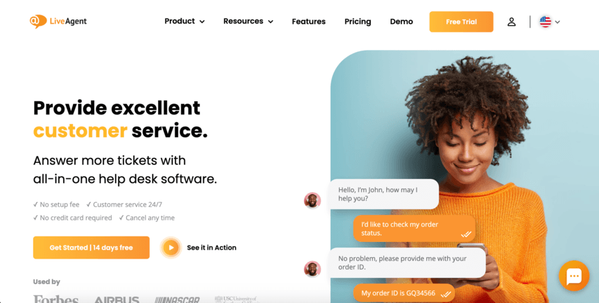 Schermata iniziale di LiveAgent