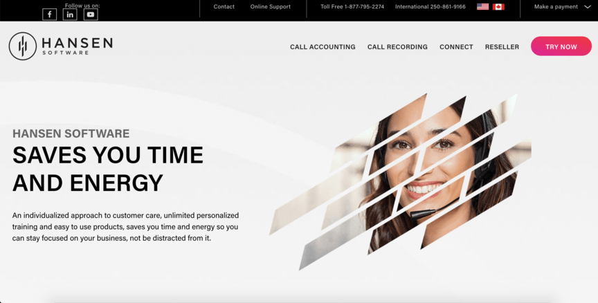 Pagina iniziale del software Hansen