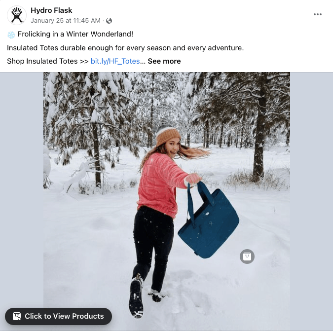 منشور على وسائل التواصل الاجتماعي على Facebook من Hydroflask
