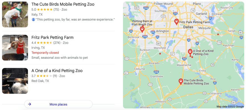 Lokalny 3-pak z mapą
