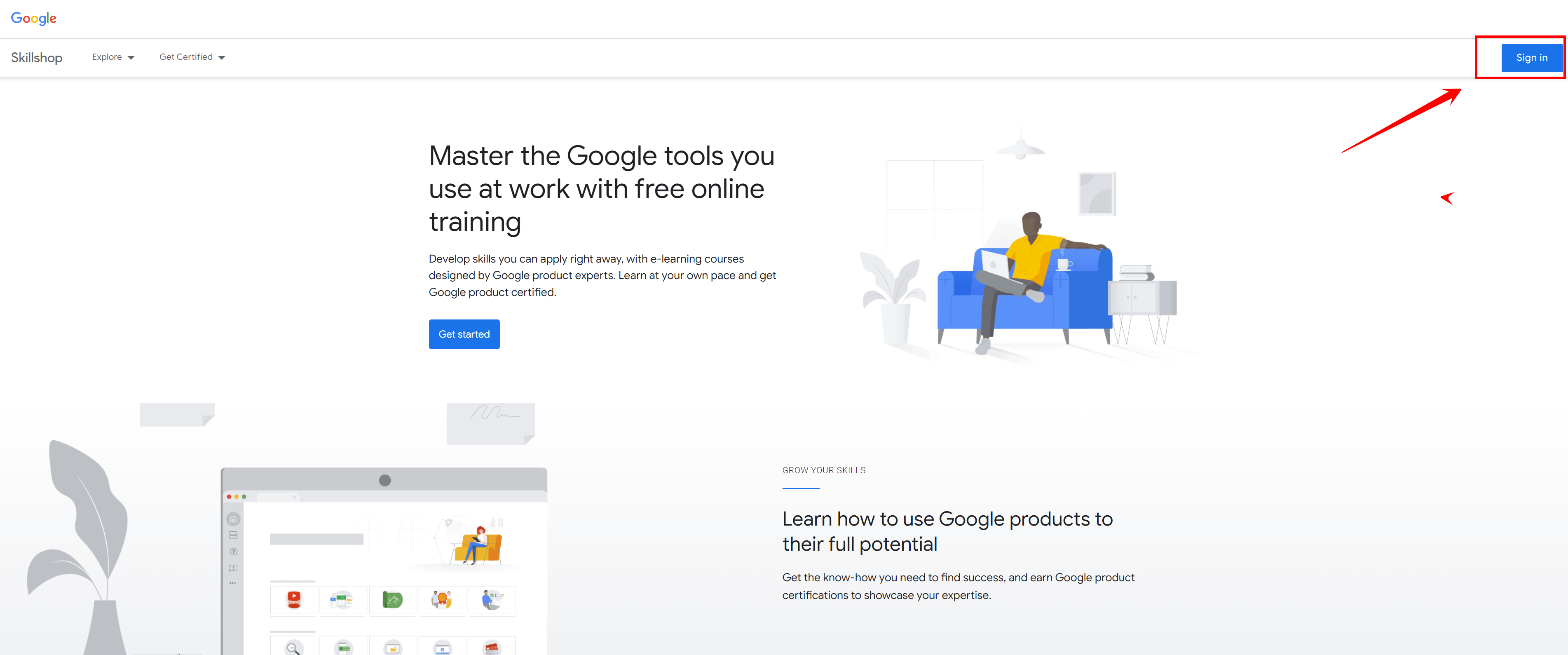 Secțiunea de conectare a competențelor