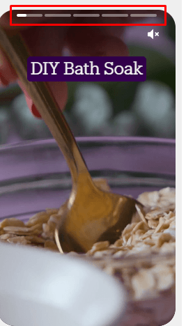 يشير الشريط الموجود أعلى مجموعات Pinterest النصية إلى شرائح متعددة موجودة على دبوس