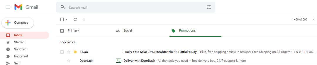 خادم البريد الإلكتروني في Gmail