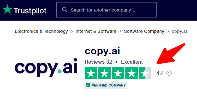 copyai trustpilot