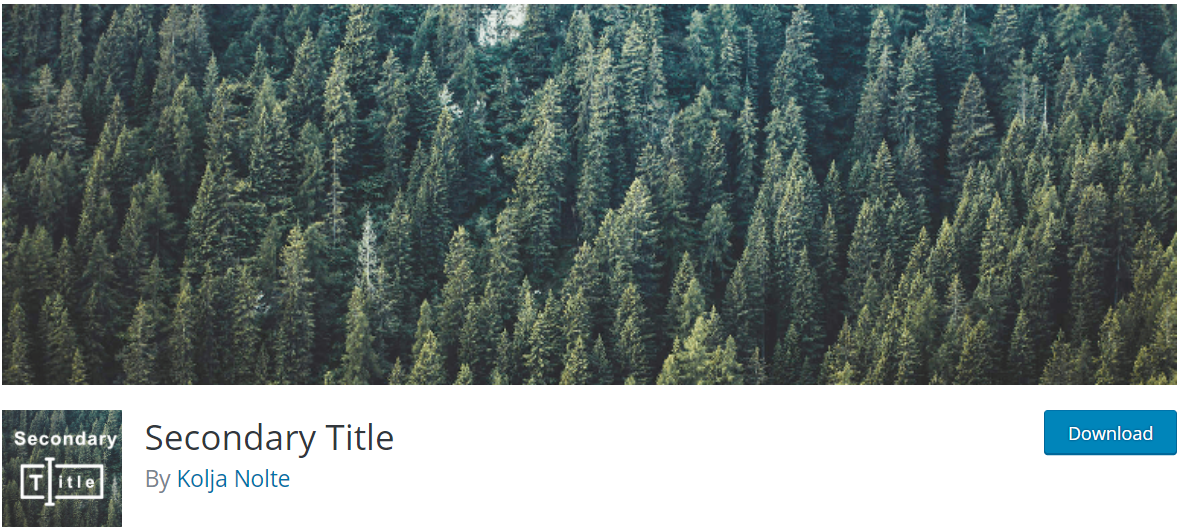 보조 제목 — 타이포그래피 WordPress 플러그인 Secondary Title — Typography WordPress Plugins