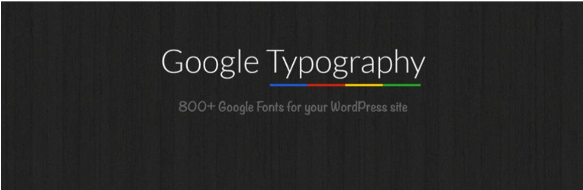 Google 타이포그래피 — 타이포그래피 WordPress 플러그인 Google Typography — Typography WordPress Plugins