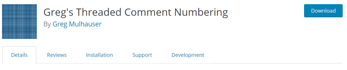 Greg의 스레드 댓글 번호 매기기 — 타이포그래피 WordPress 플러그인 Greg s Threaded Comment Numbering — Typography WordPress Plugins
