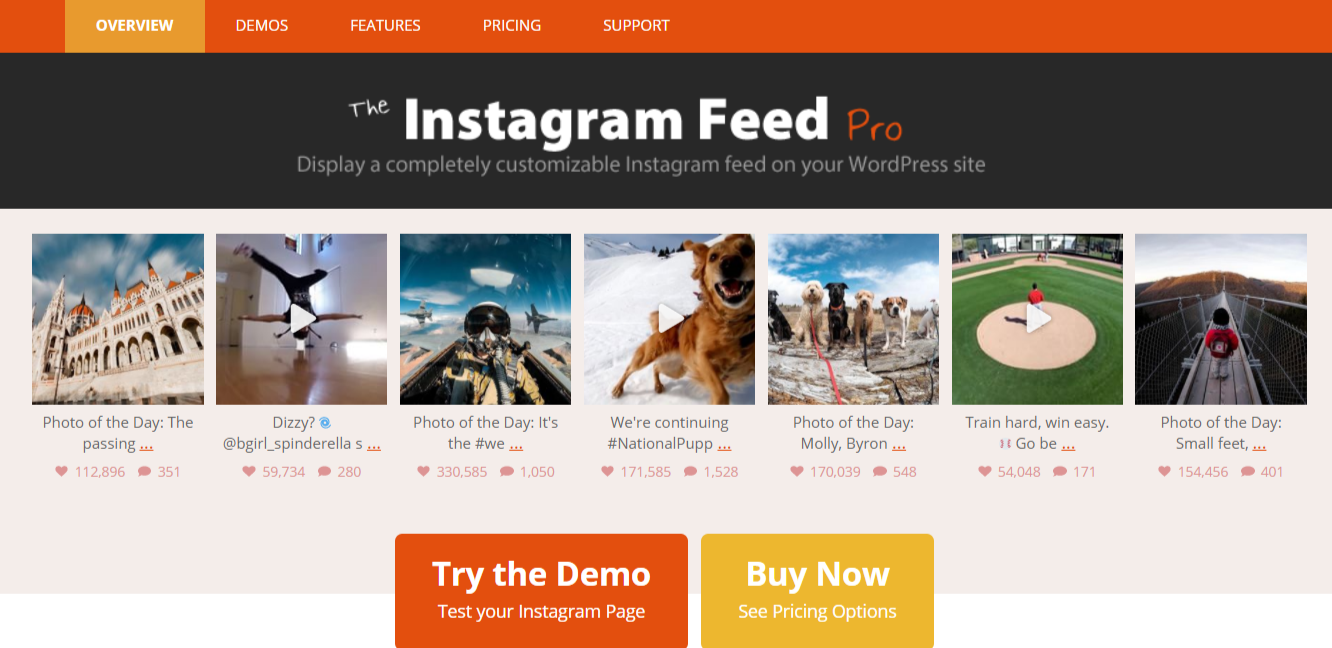 إنستغرام فيد برو - ووردبريس إنستغرام الإضافات Instagram Feed Pro- WordPress Instagram Plugins