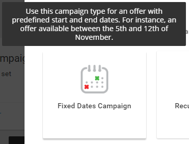 ​Fixed Dates Campaign