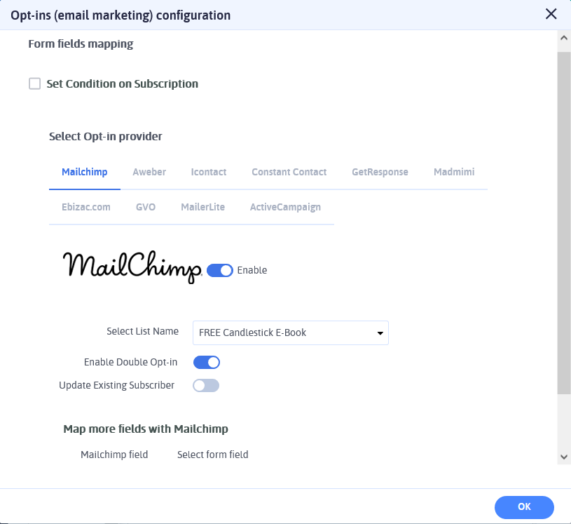 ARForms Review - Optin Email Marketing Configuration