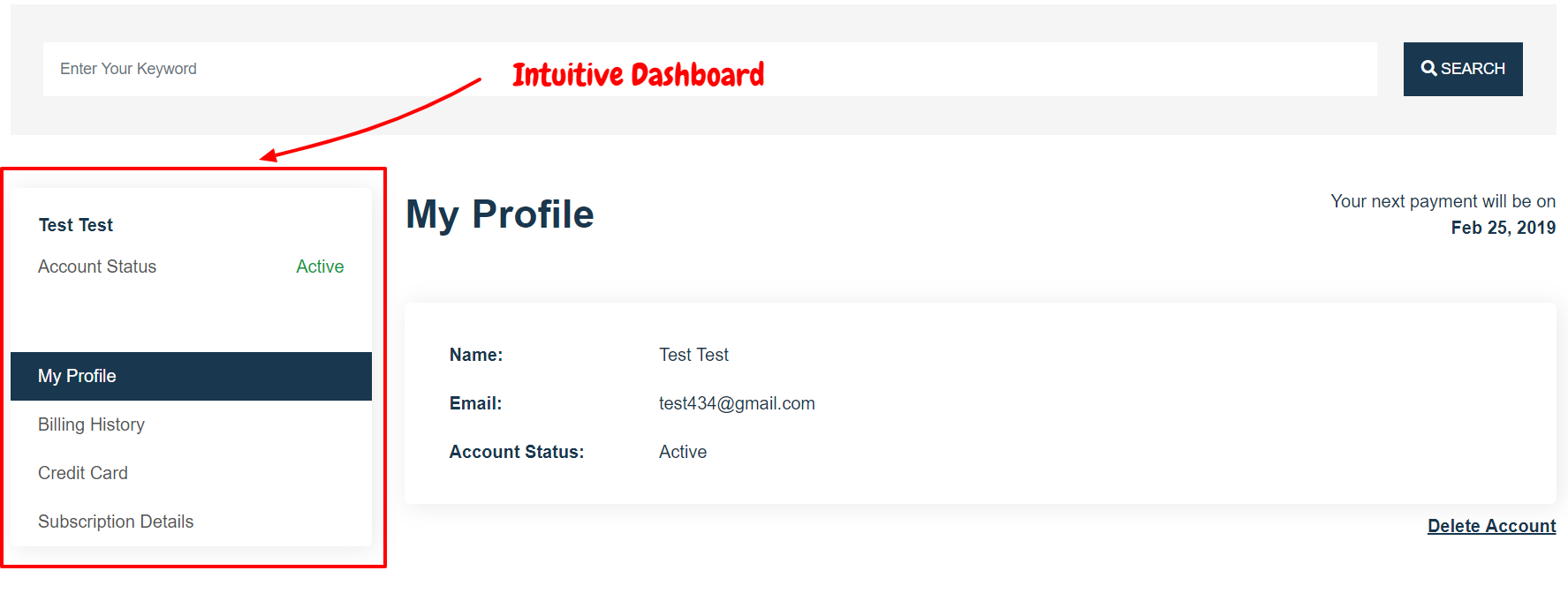 AmazVol Review-Intuitive Dashboard