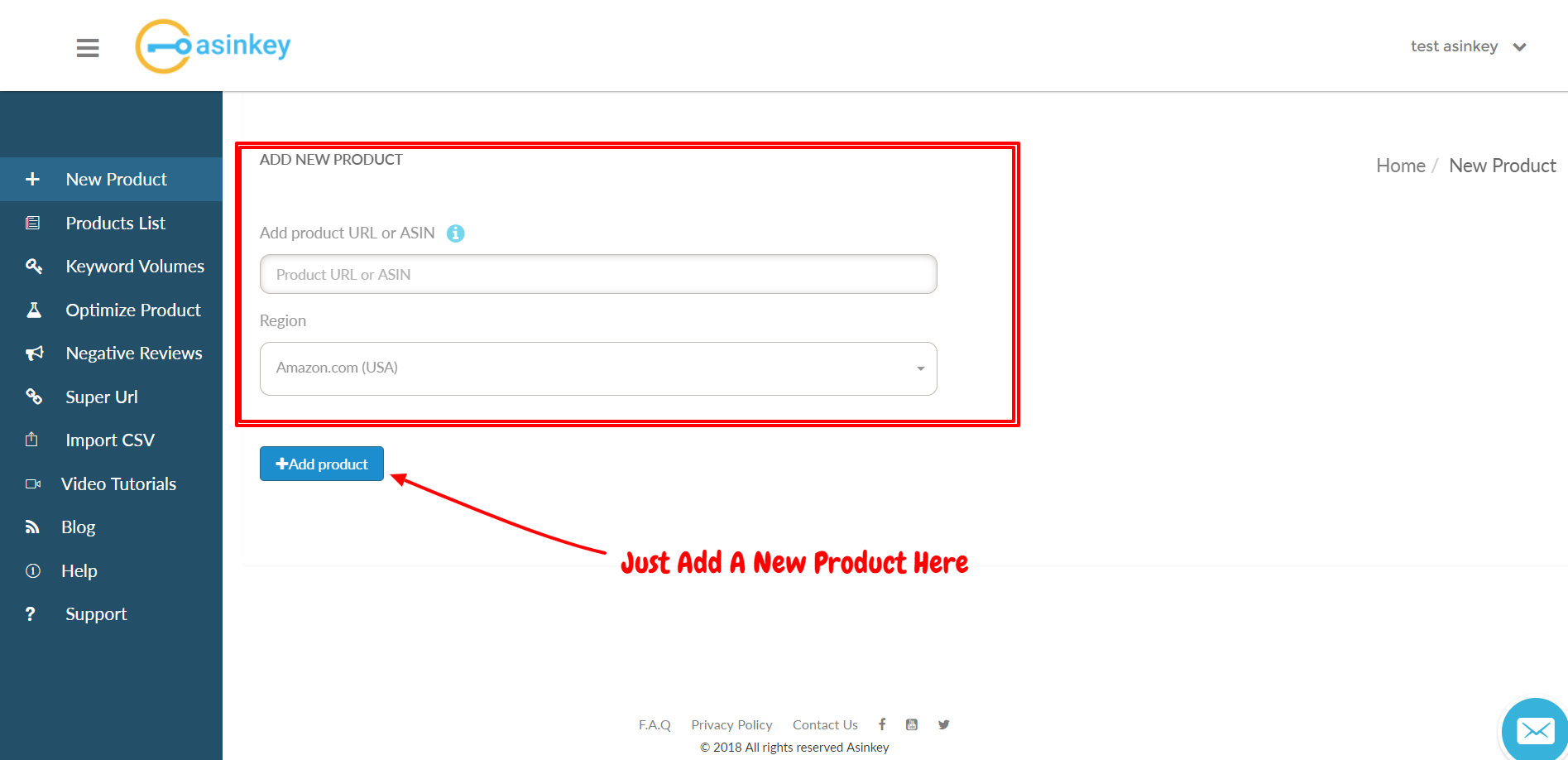 Asinkey Review- Enter Keywords