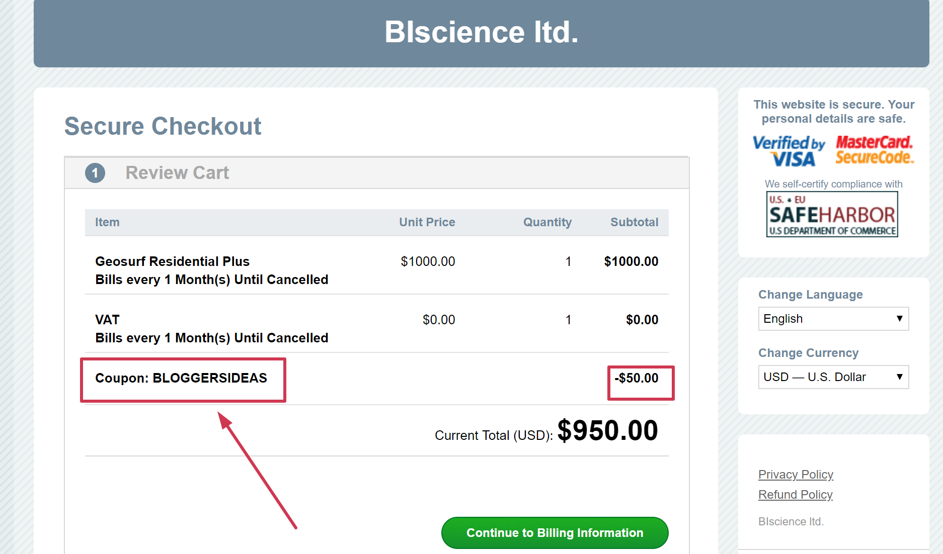коды купонов геосерфинга