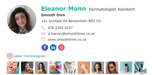 زر الفيسبوك في توقيع البريد الإلكتروني