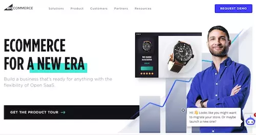Home page of BigCommerce