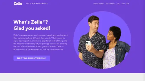 Pagina iniziale di Zelle Home page of Zelle
