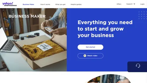 Pagina iniziale di Business Maker su Yahoo Small Business Home page of Business Maker at Yahoo Small Business