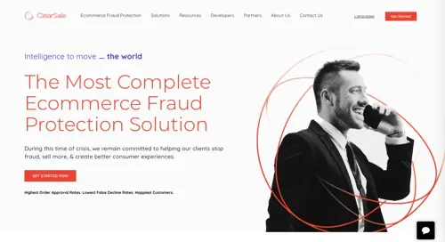 Home page of ClearSale