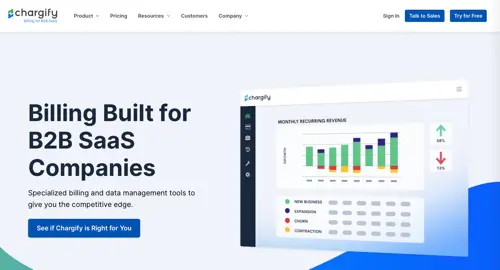 Home page of Chargify