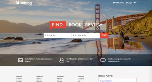 Home page of Hotfrog