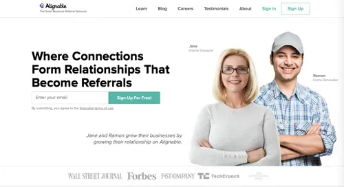 Home page of Alignable