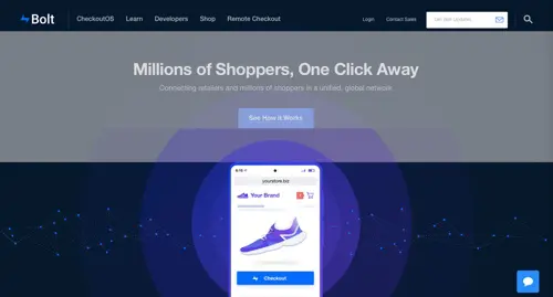 Bolt'un ana sayfası Home page of Bolt