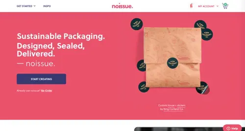 Noissue'nun ana sayfası Home page of Noissue