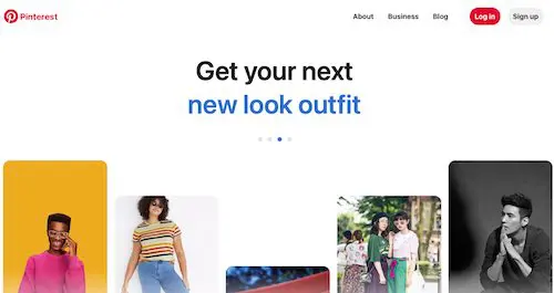Halaman beranda Pinterest Home page of Pinterest