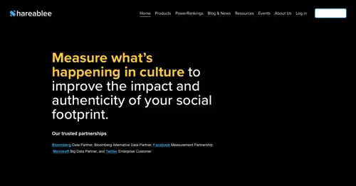 Домашняя страница Shareablee Home page of Shareablee