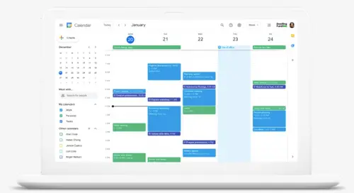 Google Calendar home page.