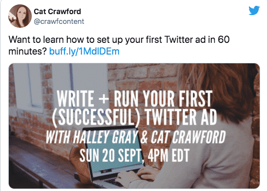 Promosi acara Twitter