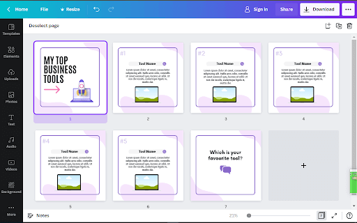 แม่แบบภาพหมุน Canva