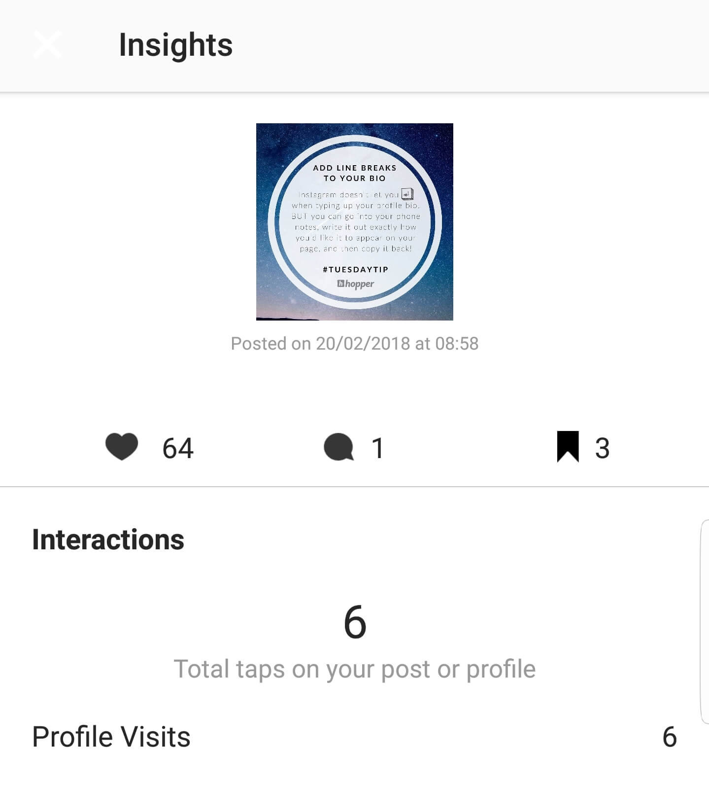 Informacje na Instagramie: Treść Instagram Insights Content