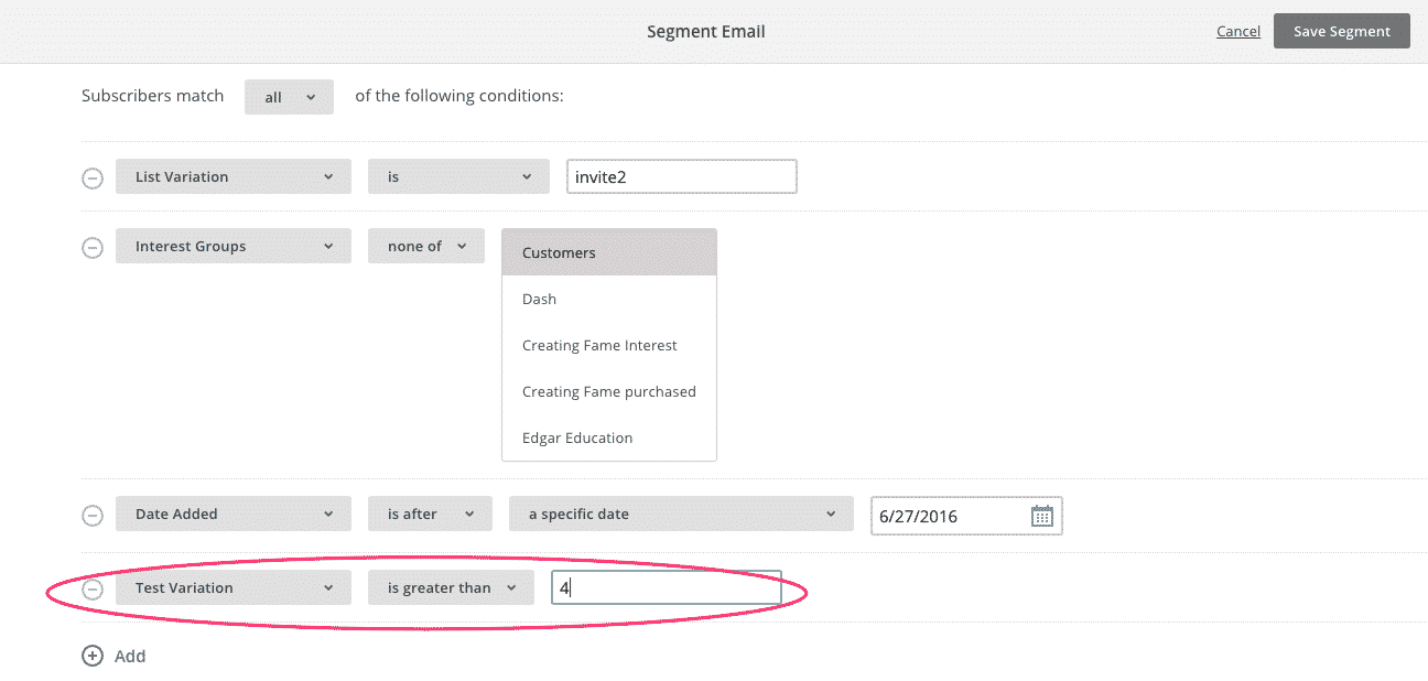 การตลาดผ่านอีเมลตามส่วนการทดสอบ