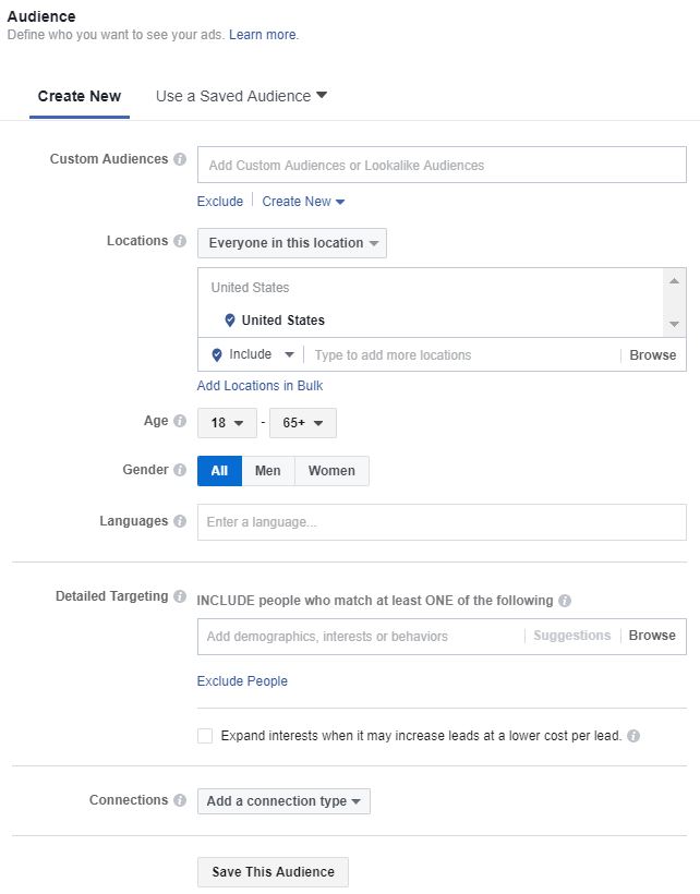 A segmentação granular do Facebook permite que você fale com personas sociais específicas