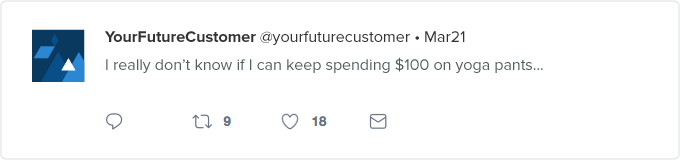 ตัวอย่างทวีตที่กล่าวถึงแบรนด์โดยอ้อม